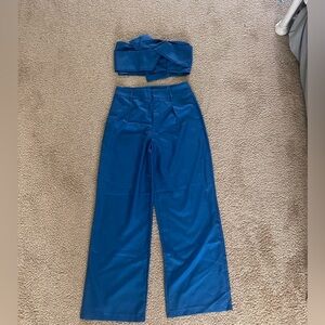 Brand new blue two piece pant and top outfit